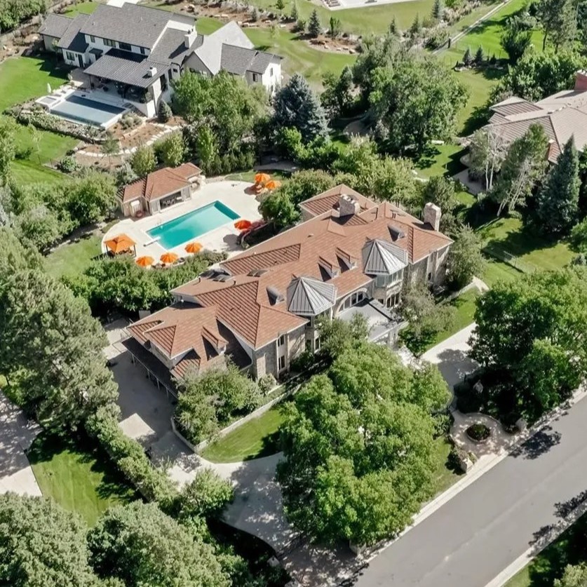 Aerial View of Nikola Jokic’s Cherry Hills Home