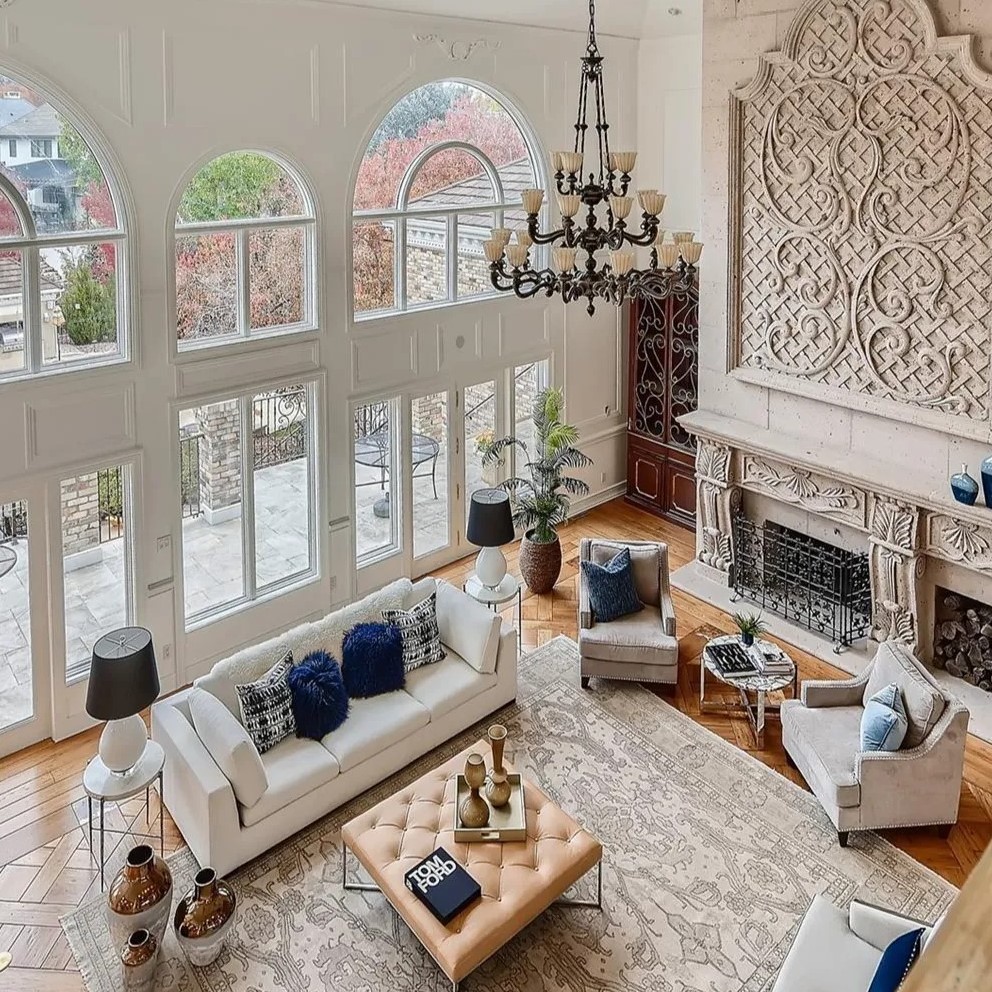 Living Room in Nikola Jokic’s Cherry Hills Home